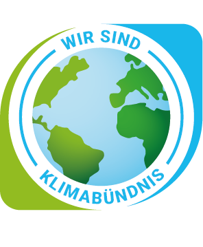 WIr sind Klimabündnis Logo / Mitgliedersignet