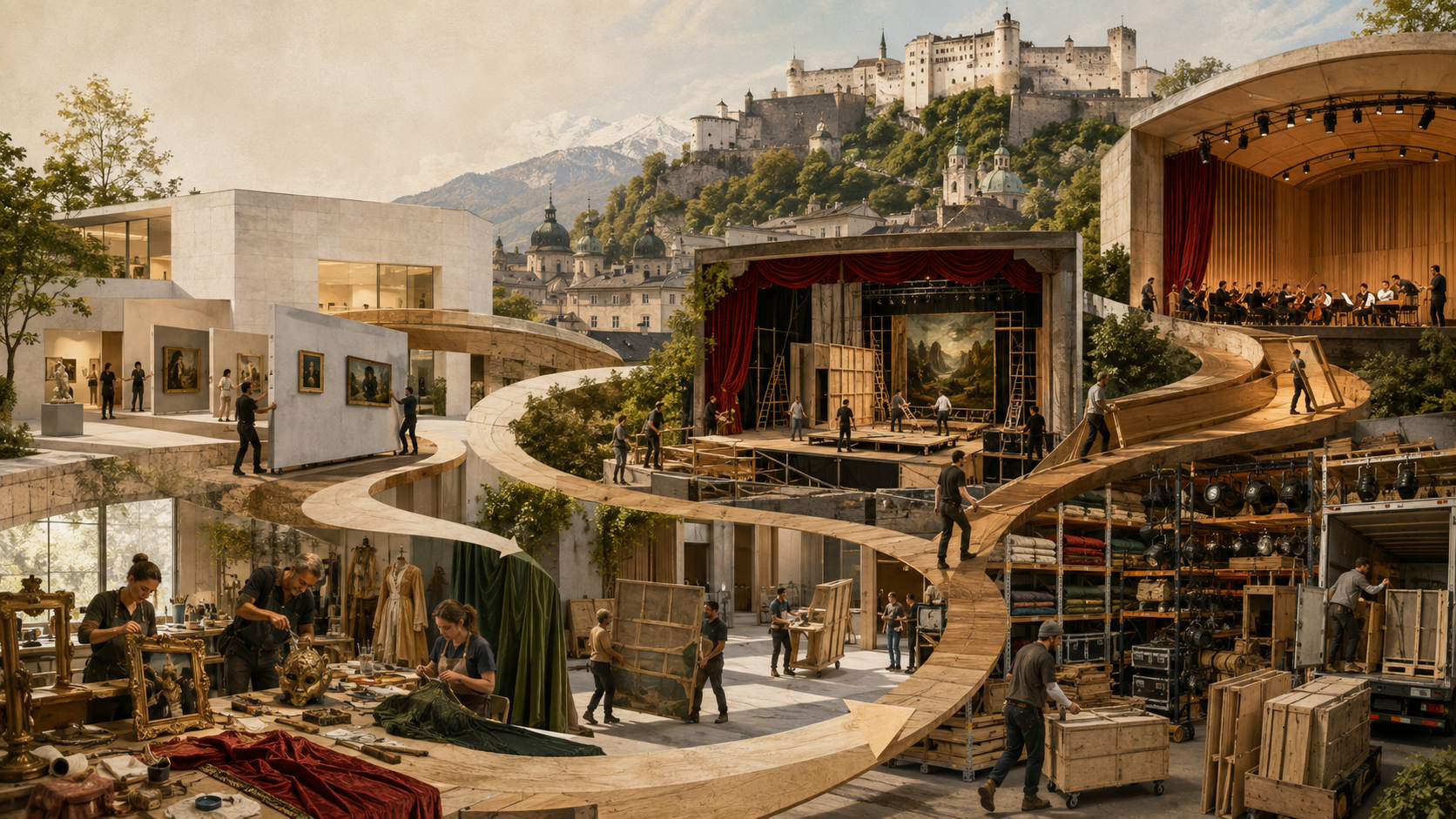Weitblick Festspielhaus KI generiert